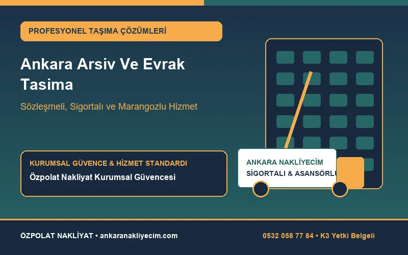 Ankara Arşiv, Klasör, Kütüphane ve Dolap Taşımacılığı