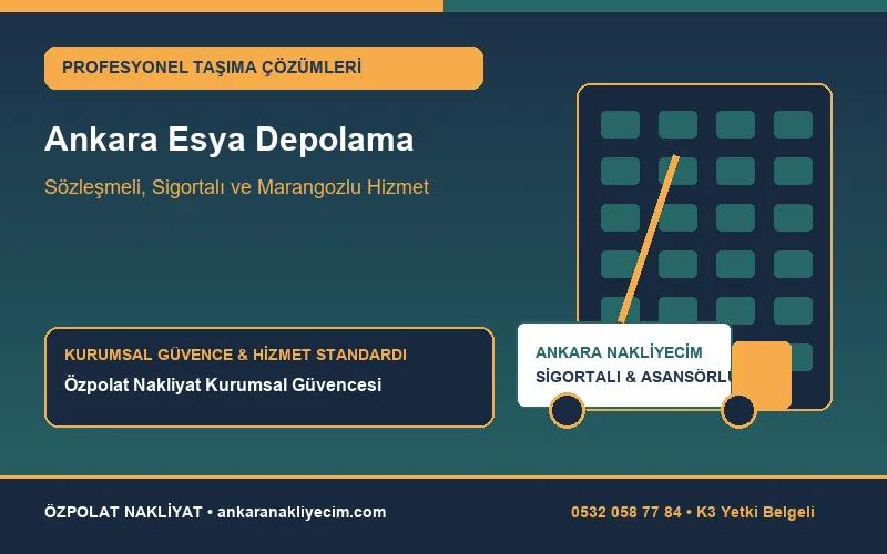 Ankara Ev Eşyası Depolama & Kişiye Özel Kilitli Oda Depolar