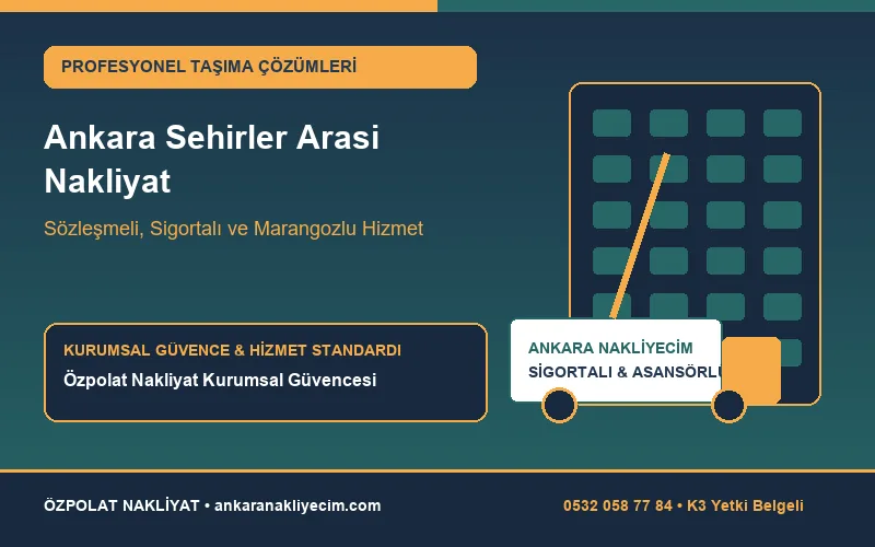 Ankara Şehirler Arası Evden Eve Nakliyat & 81 İle Sigortalı Taşıma